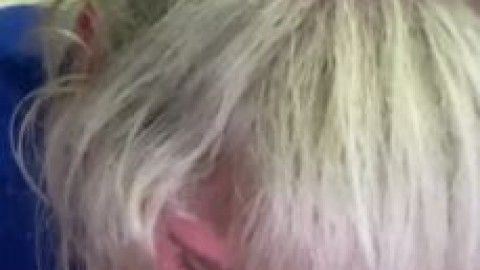 Pierced Blonde Sucking Big White Cock! Pulsating Cum in Mouth!