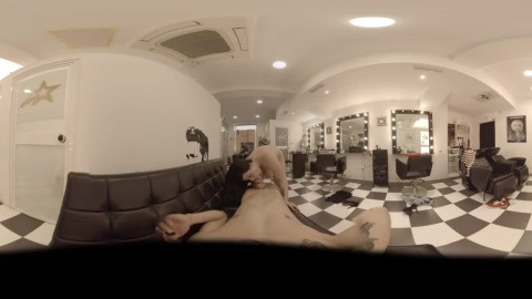 VR Blowjob in 360! Special Hairdresser