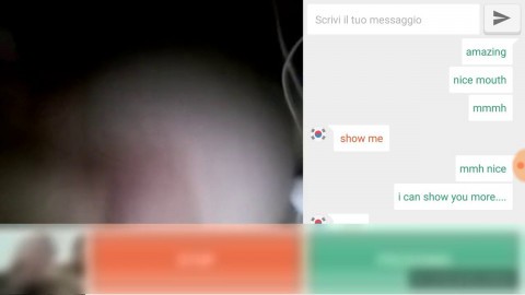 Omegle Asian Girl Big Boobs Masturbate while Watch Big Cock Webcam