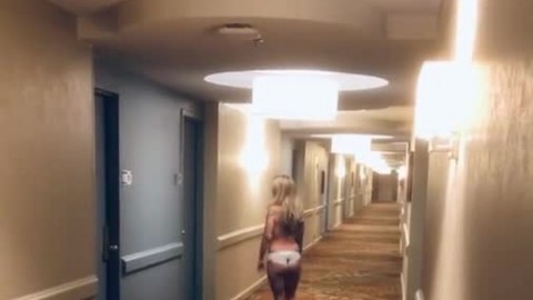 Amateur Nude Wife Hotel Hallway dare 1