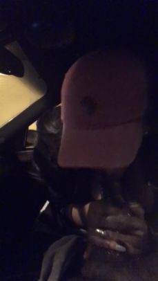 Young Ebony Teen BBW Sucking Dick in Car