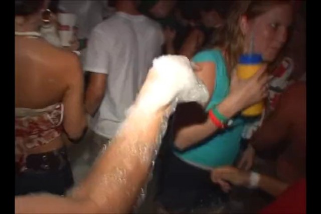 Spring Break Slut Gets Finger Fucked at Foam Party