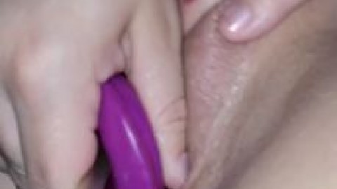 Wife Playing with her Sloppy Wet Gaping Pussy
