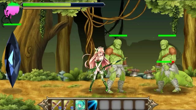 Cute Teen Princess Girl Hentai having Sex with Man Orks in Princess Defender Hentai Game XXX