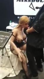 Crazy Sex Robot Doll Sucking Hard Dick in Public