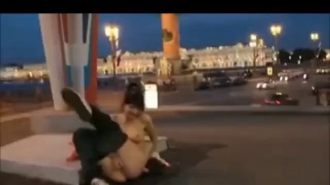 Russian Girl Fingering in Public
