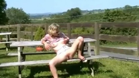 Sexy blonde mums public masturbation and outdoor flashing milfs open pussy