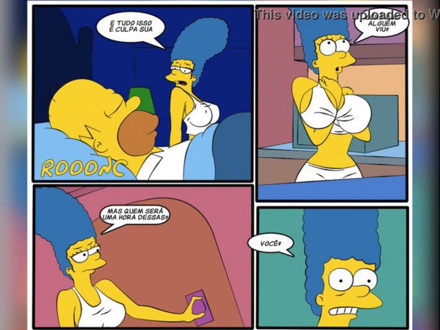 História em Quadrinho Pornô - Cartoon Paródia Os Simpsons - Sexo com o Policial