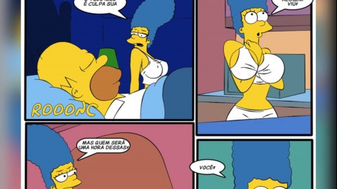 História em Quadrinho Pornô - Cartoon Paródia Os Simpsons - Sexo com o Policial, uploaded by esonen