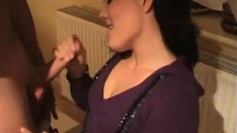 Amazing amateur girl gets facial after blowjob