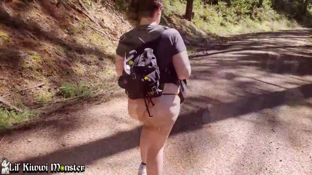 PUBLIC Hike and Fuck in the WOODS! LATINA BBW walks back with CUM on face! *Short Version*