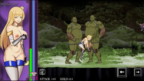 Golden Senki Female Warrior new hentai game gameplay . Cute teen girl hentai having sex with big orcs monsters men xxx ryona act