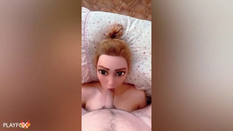 Fucked a realistic sex doll and cum on her ass