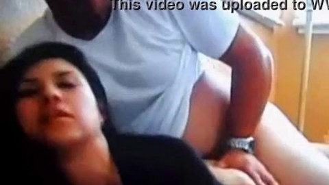 Dark Haired Girl Gets Doggystyle Fucked By Her Chubby BF