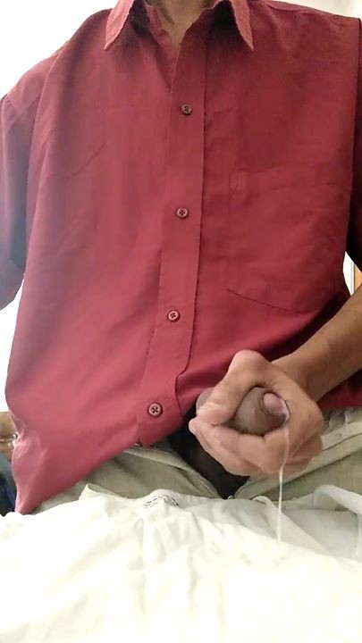 Jacking off on my clothes table