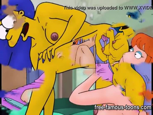 Griffins and Simpsons hentai gangbang