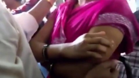 Groping Indian Lady On A Train - Public