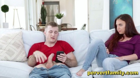 Brother And Sister Fuck On Couch