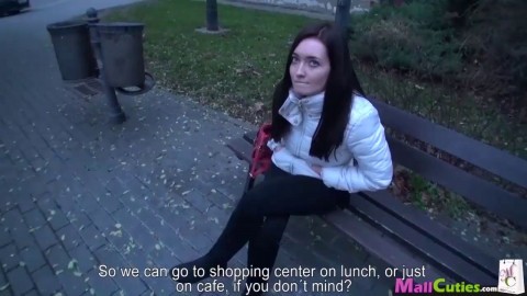 Four amateur girls fucking on public for shopping free