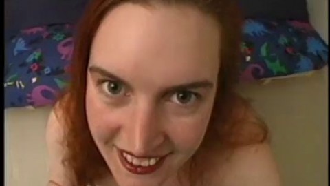 Thick red head slut with huge awesome tits gets fucked