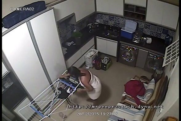 Brazilian Milf Caught On CCTV Doing Laundry Nude, uploaded by Theophia