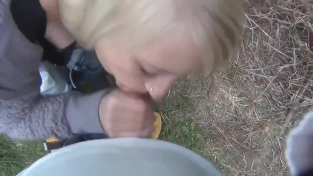 SEXY BLONDE BLUE EYED GERMAN AMATEUR TAKES A LOAD OF CUM ON HER TONGUE AND SWALLOWS EVERY DROP