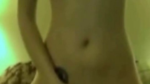 Naked gf masturbating on the webcam
