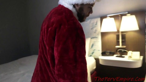 Black teen gets her tight asshole gaped by Santa the night before Christmas