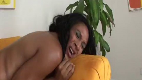 Hot black slut with a perfect bubble butt Alayah Sashu gets anally pounded by giant ebony cock