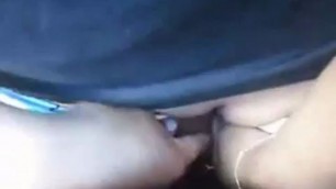 Shy girlfriend shows her pussy and sucks my dick outdoors