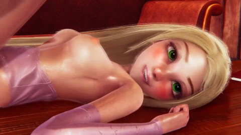 Futa - Tangled Rapunzel gets creampied by Frozen Elsa - 3D Porn