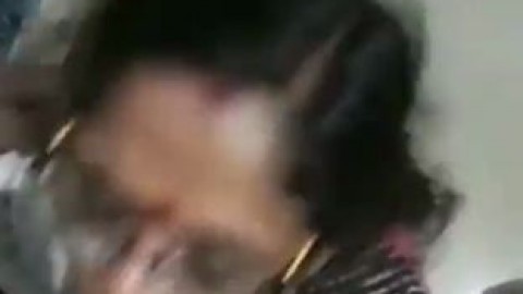 Mature mallu mom giving blowjob and taking cum in mouth