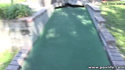 POVLife Sexy Ass golf babe shaved pussy rammed