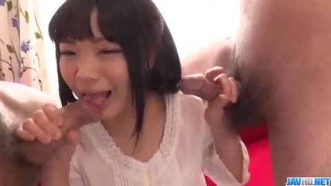 Moka Minaduki gets cum on face after a good blowjob