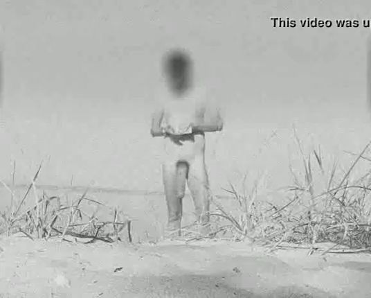 Huge vintage cock at a German nude beach