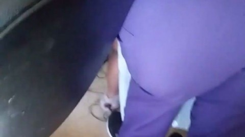 OMG!!! phat ass home aid in scrubs (mature non-nude) wide load keep back 100 ft.