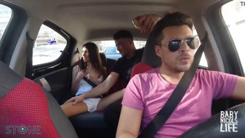SEX ON UBER, BLOWJOB IN THE BACK SEAT! PUBLIC FUCKING!