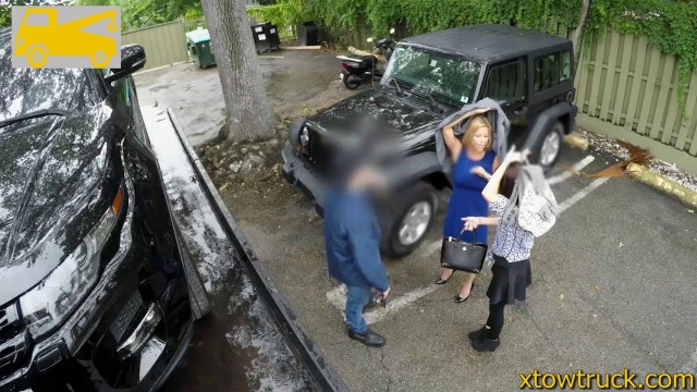 Mature milf offers handjob to a tow truck driver for her car, uploaded by Ridonne image