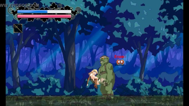 Cute elf girl hentai having sex with monsters men and girls in the forest in hot sex hentai game