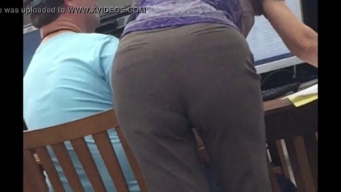 Mature Granny Librarian Bending Over