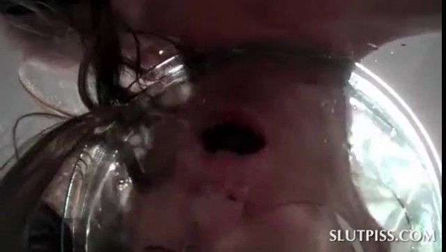 Tied up naked sex slave to d. her warm piss