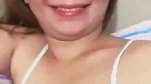 Pinay filipina milf flashing her awesome boobs and nipples on fb video  call, uploaded by Acquen