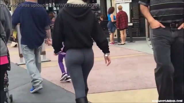 candid teen ass walking leggings voyeur