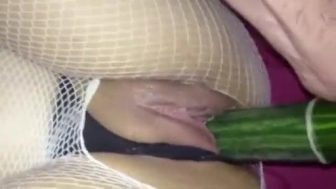 Cum tribute my cucumber stuffed pussy