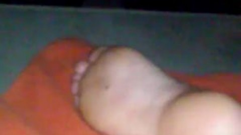 black friend cums on my s. wifes feet
