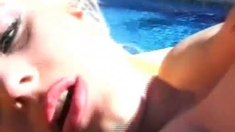 Chubby blonde hoe with big tits blows