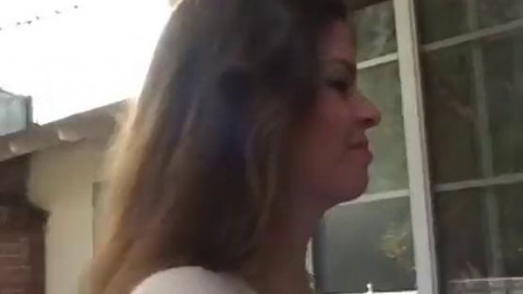 MILF with fake tits fuked by son's friend