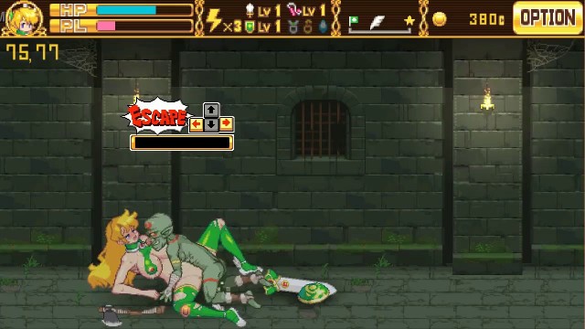 Blonde girl hentai having sex with goblins man and monsters in Warrior girl hentai ryona act game xxx