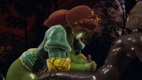 Shrek - Princess Fiona creampied by Orc - 3D Porn