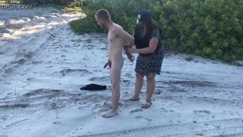 PART 1 Policewoman Makes Guy Take Off His Trunks and Get Naked in public at the beach - Humiliating Strip Search, Boca Busted